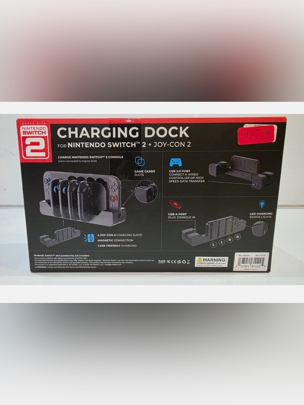 Advanctech Charging Dock For Nintendo Switch 2 Charge 4x Joy-Con 2 New